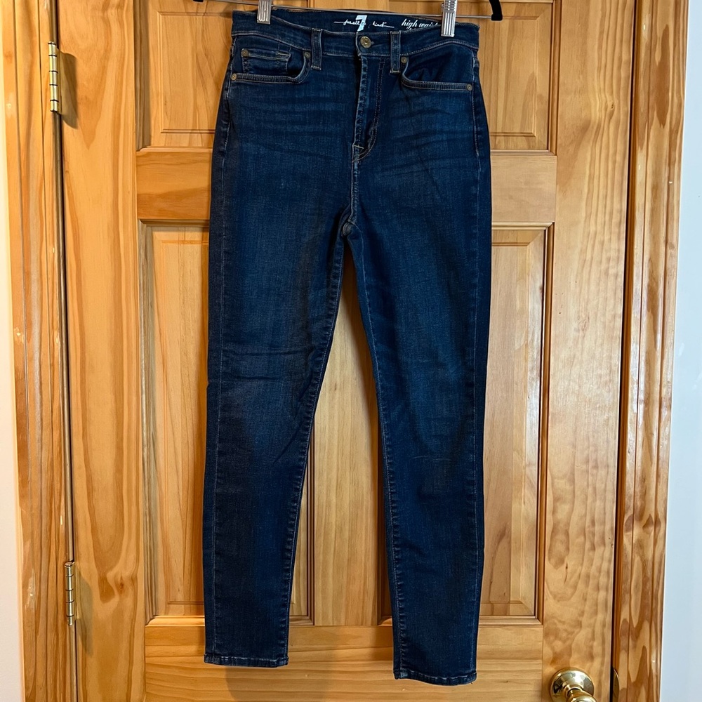 7 For All ManKind high waist ankle gwenevere skinny jeans size 27